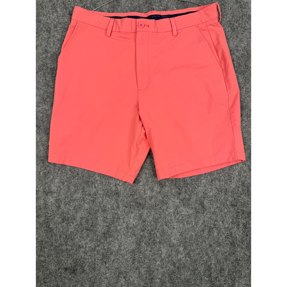 Vineyard Vines Performance Breaker Shorts Mens 34 Coral Pink Stretch Golf Casual